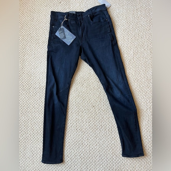 G Star Raw 32X 34 Dark Aged D-Staq 3D Super Slim Jeans NWT